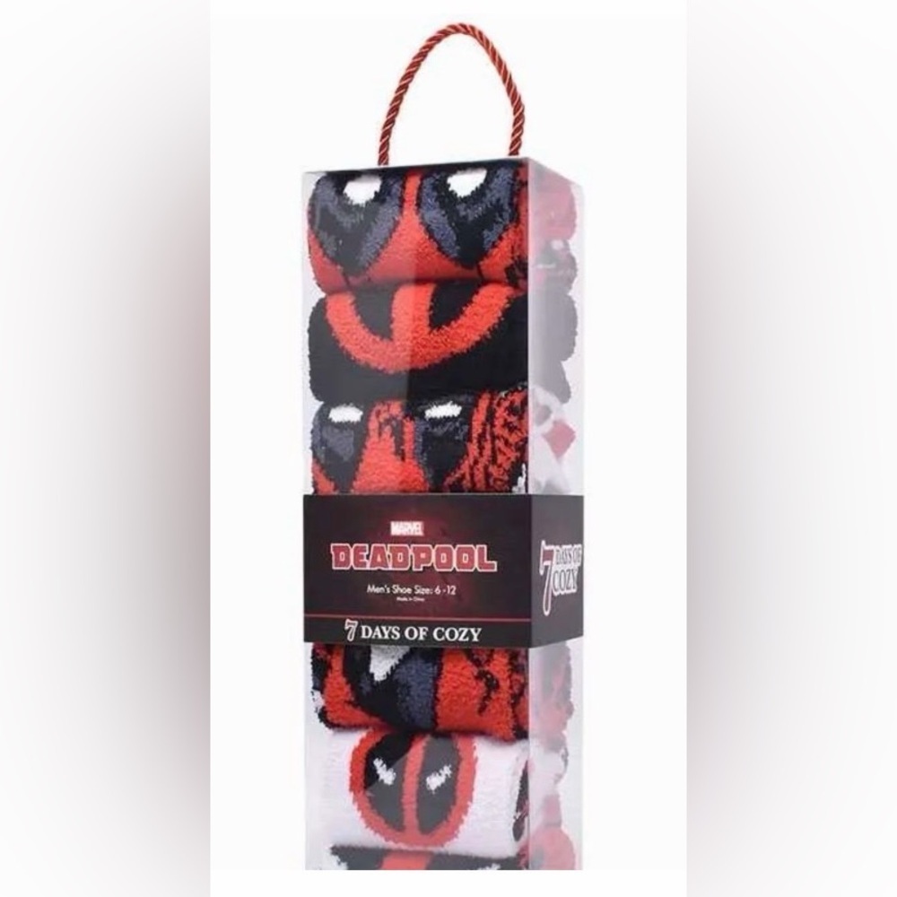 Marvel Deadpool Character Socks - men’s size 6-12